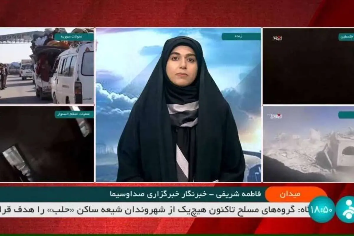 (ویدئو) خبرنگار صداوسیما در سوریه، خواست شورشیان را تروریست بخواند، اما بلافاصله آن را اصلاح کرد