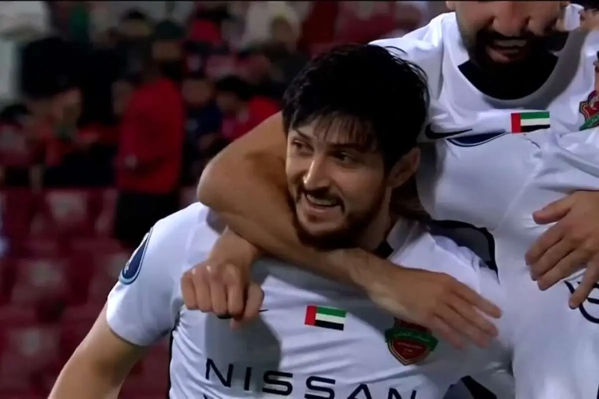 (ویدیو) گل اول شباب الاهلی به النصر توسط سردار آزمون دقیقه ۴۷