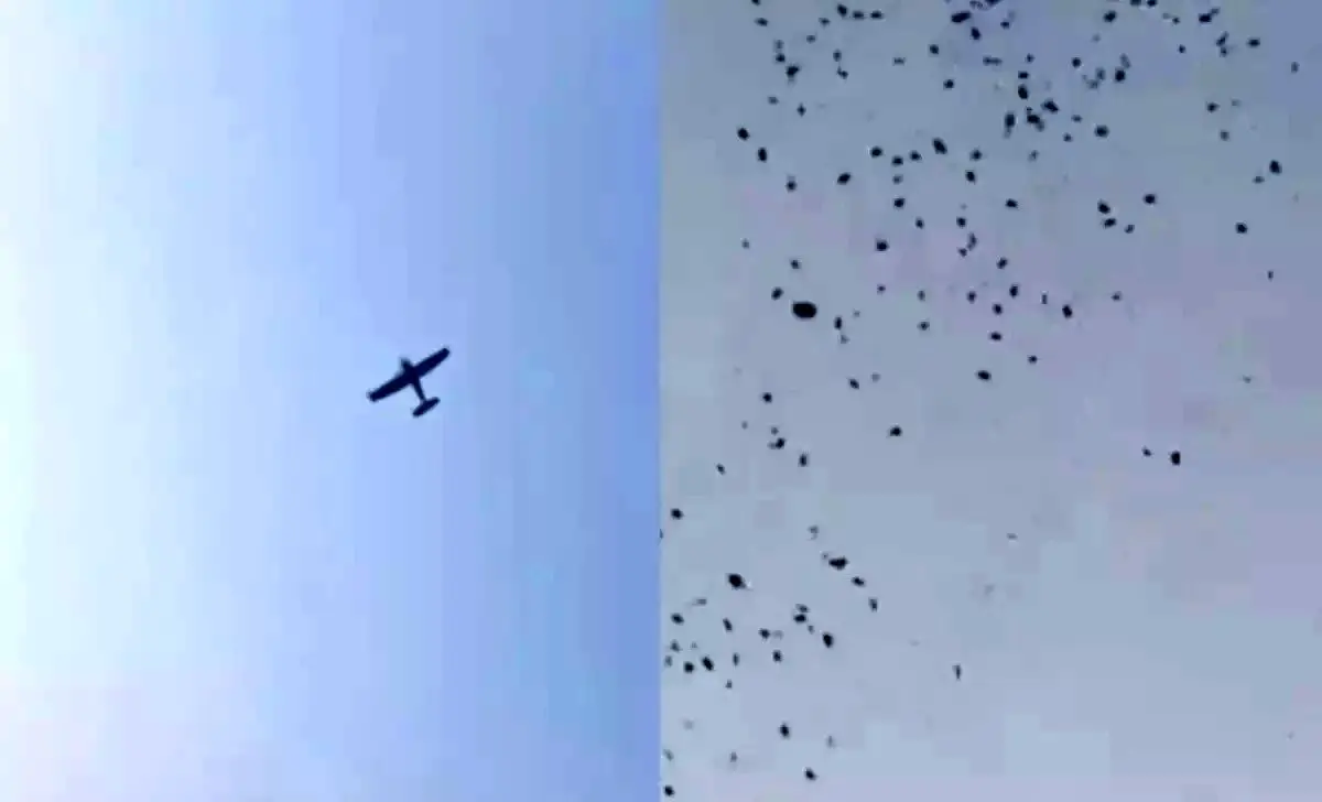 (ویدئو) پول پاشی یک هواپیمای شخصی در پاکستان