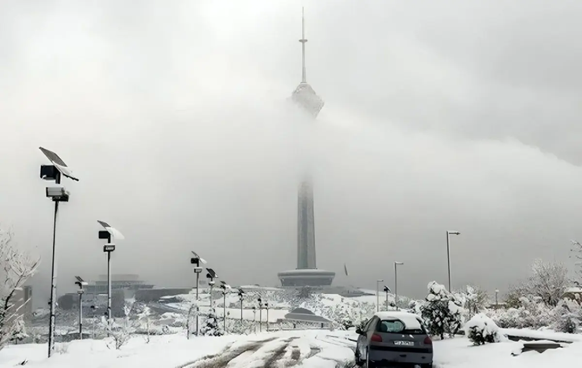 (ویدیو) تصویری تماشایی از برف تهران