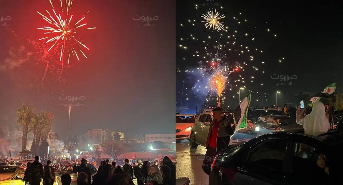(ویدئو) جشن سال نو بدون بشار اسد در دمشق