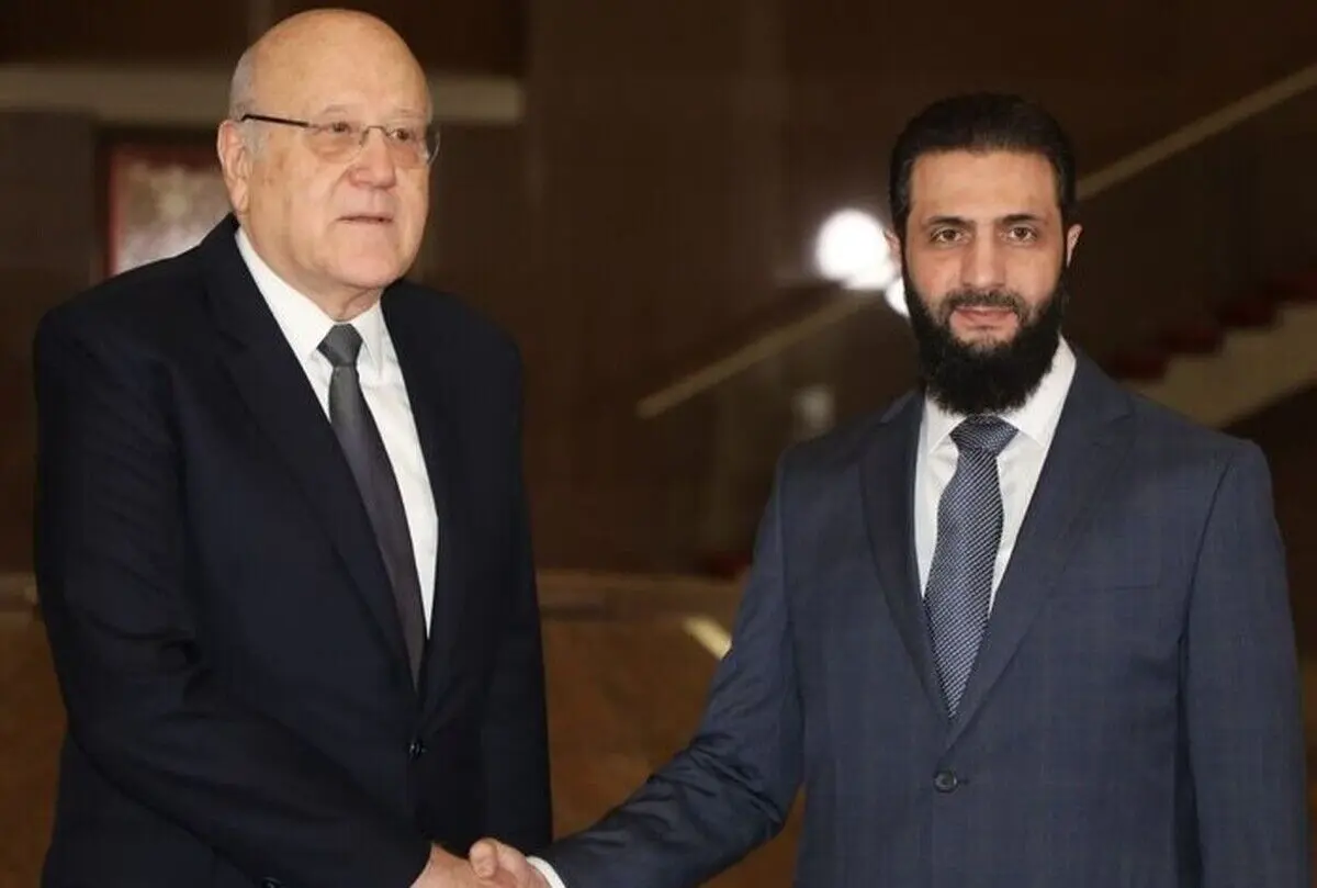 دیدار نخست‌وزیر لبنان با الجولانی در دمشق