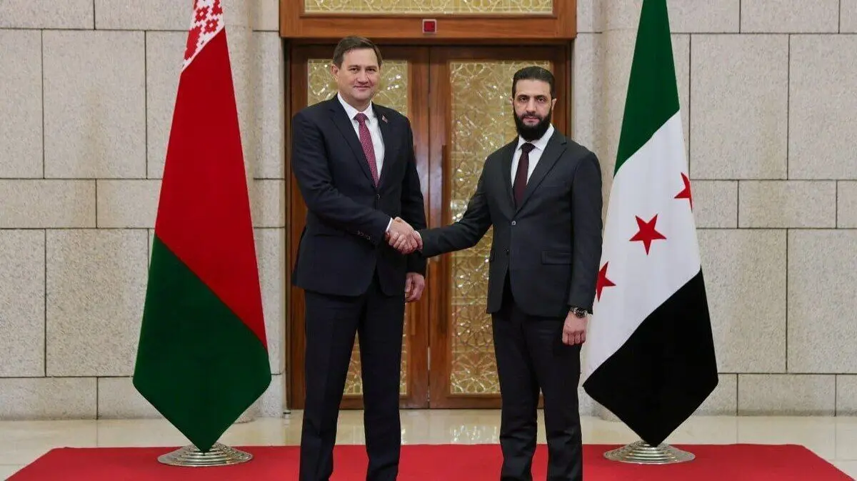 (ویدئو) دیدار وزیر خارجه بلاروس با الجولانی در دمشق