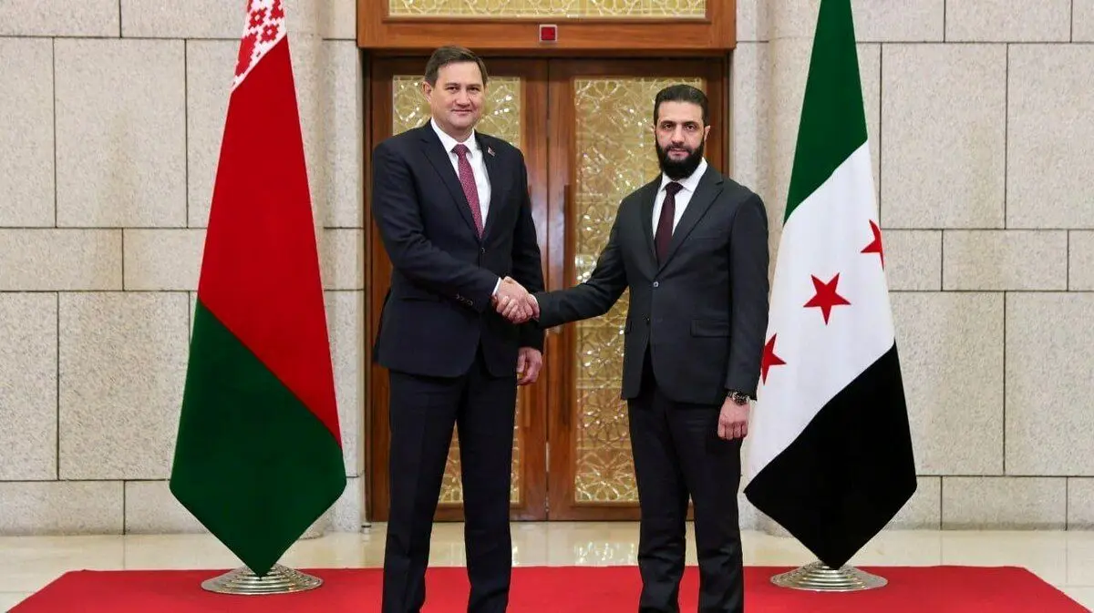 (ویدئو) دیدار وزیر خارجه بلاروس با الجولانی در دمشق