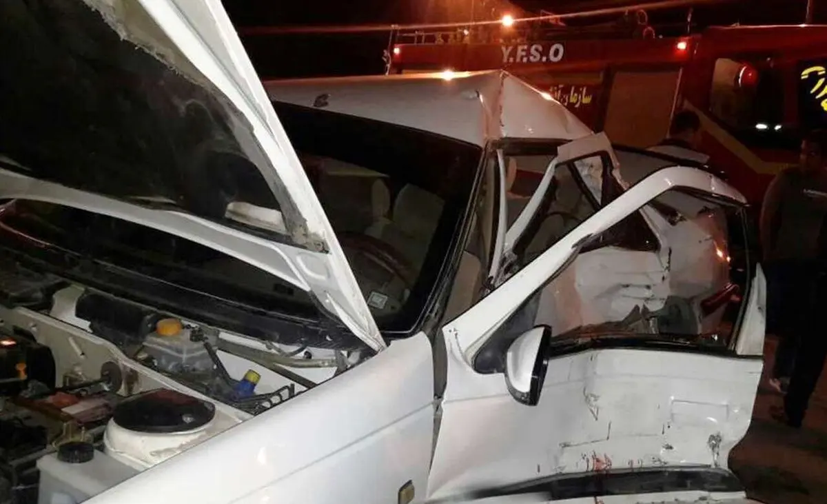 تصادف مرگبار پژو با کامیون حمل زباله در تهران