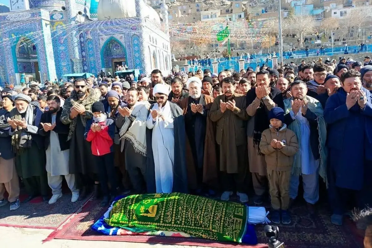 (تصاویر) تشییع پیکر علی‌رضا آساهی، قهرمان پرورش اندام جهان در کابل