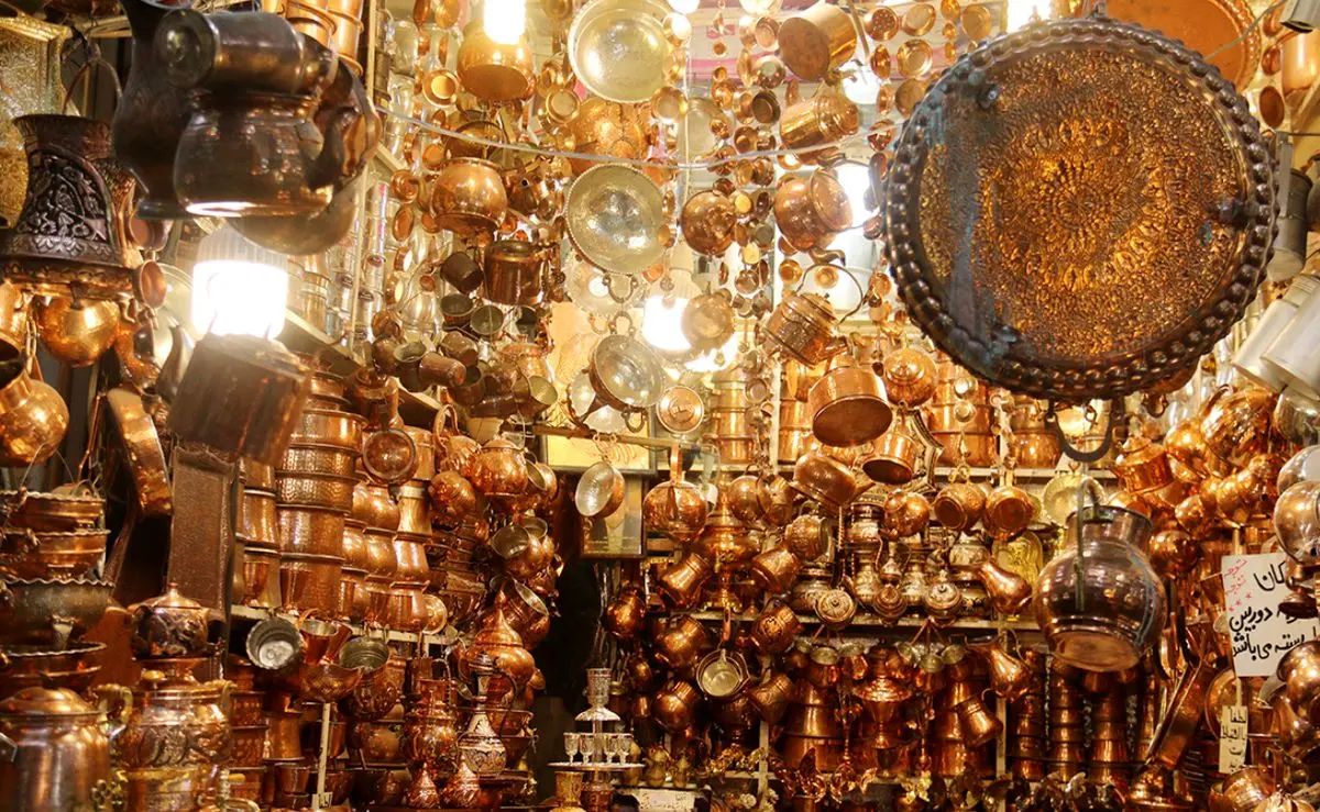 (عکس) ۷۳ سال قبل؛ بازار مسگر‌های شیراز