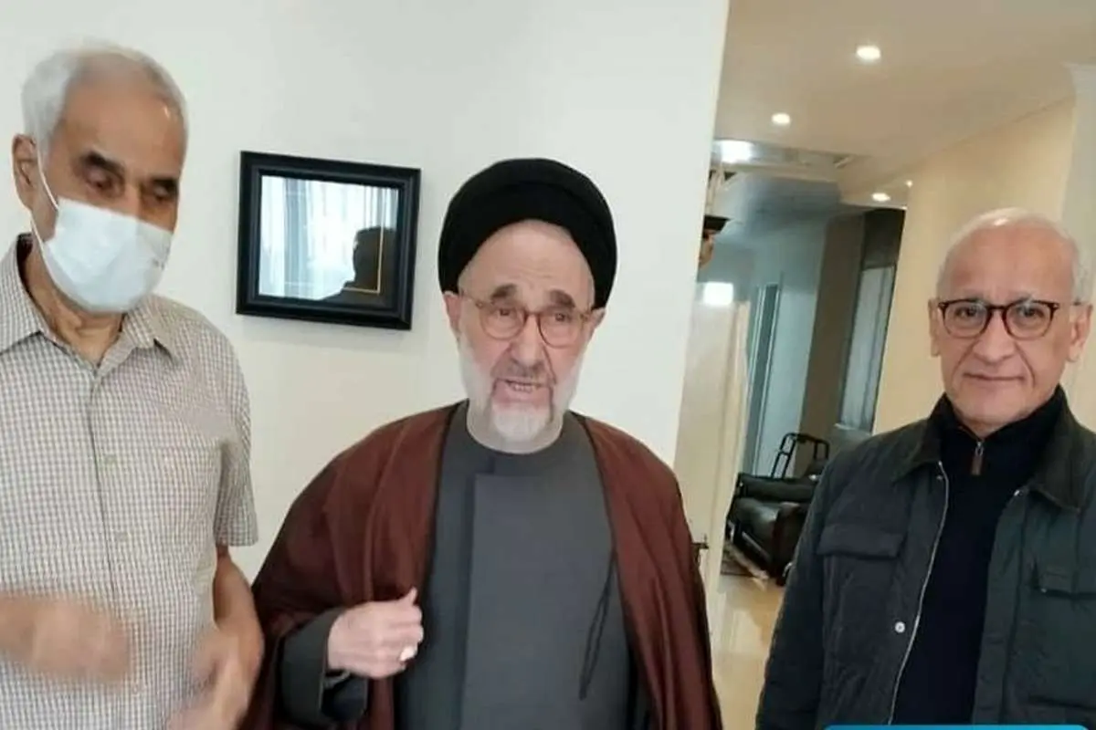 اولین تصاویر از حضور سیدمحمد خاتمی در منزل مهرعلیزاده