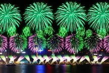 آتش‌بازی باشکوه آسمان چین در شب سال نو