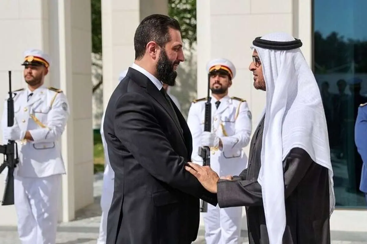 دیدار الجولانی با رئیس امارات در ابوظبی