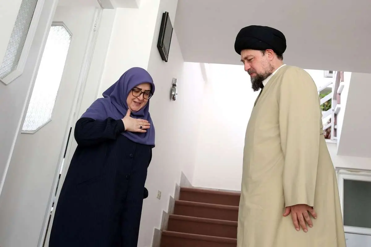 تصاویر؛ فاطمه مهاجرانی به دیدار سید حسن خمینی رفت