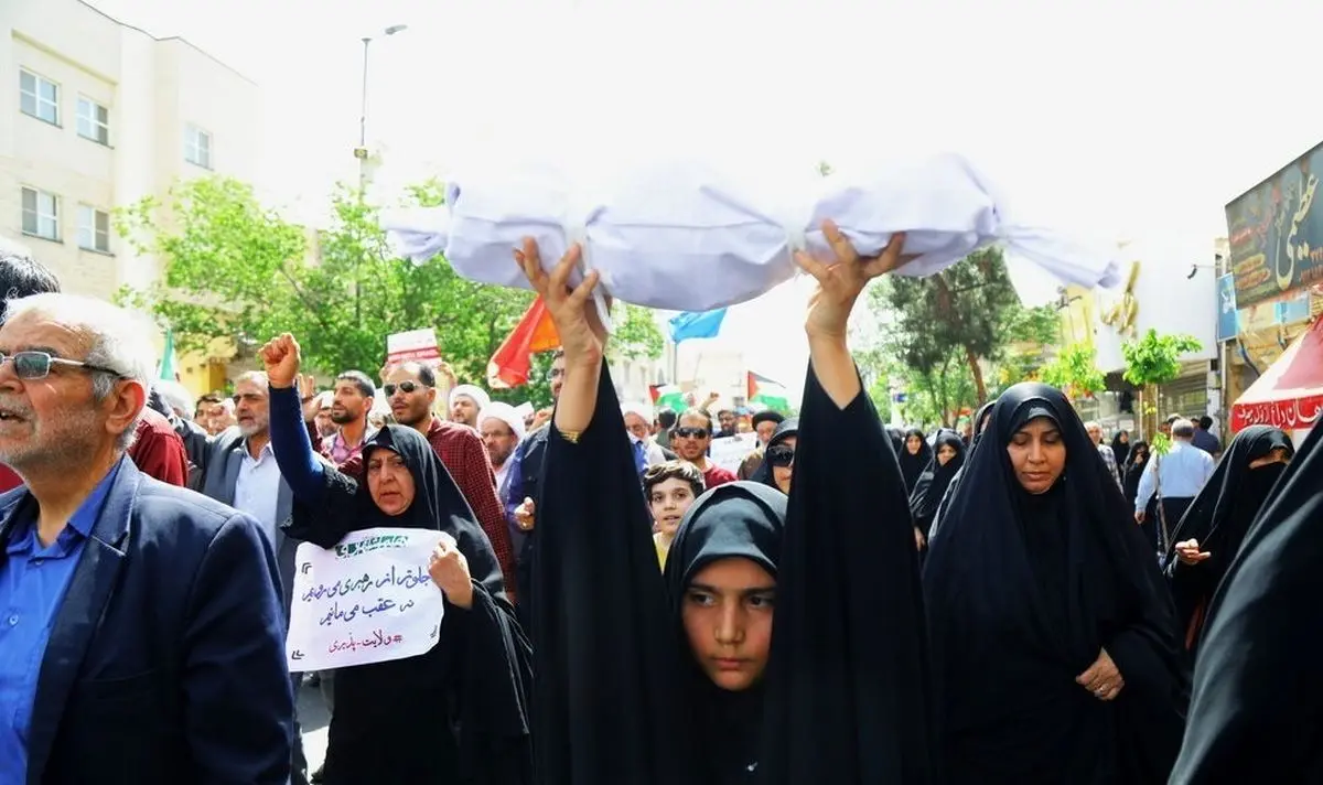 تصاویر؛ خشم قمی‌ها از جنایات اسرائیل در غزه