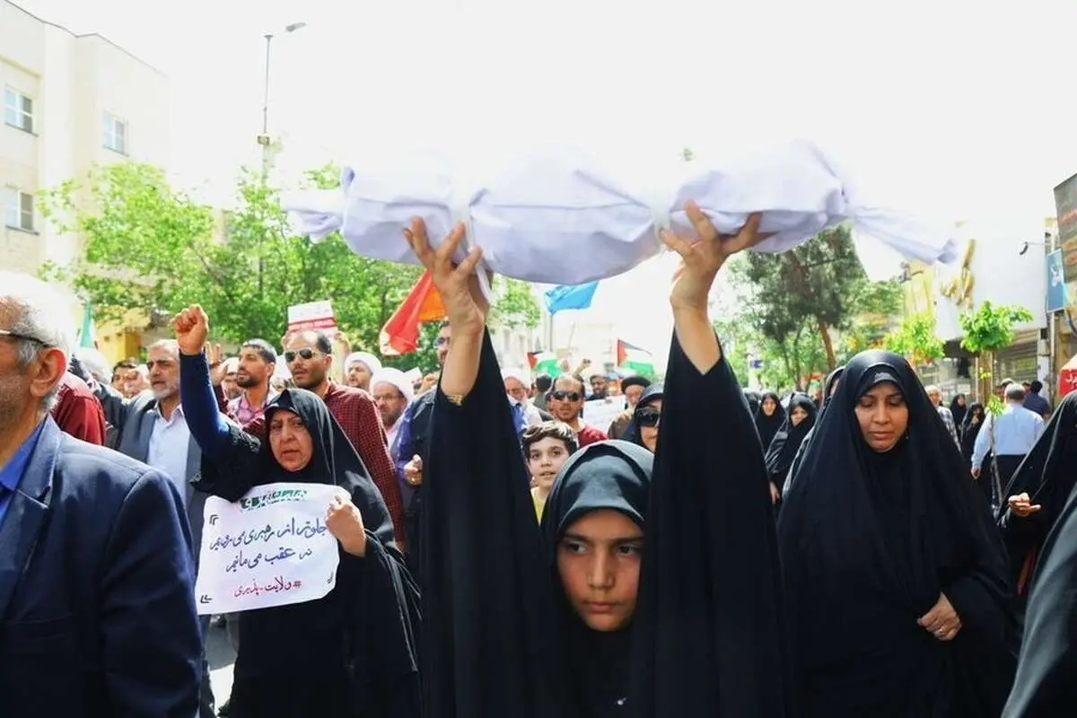 تصاویر؛ خشم قمی‌ها از جنایات اسرائیل در غزه
