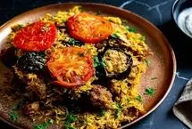 بادمجان پلو قزوینی؛ پلو مخلوط خوشمزه و مقوی 