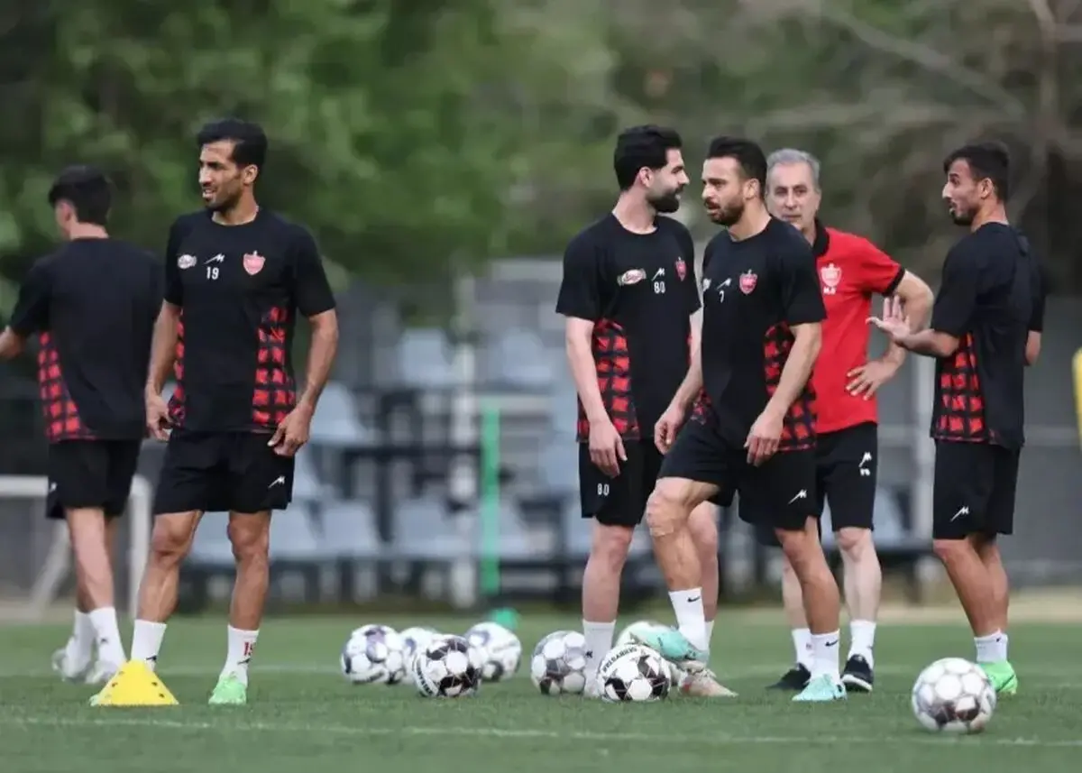 تمرین سخت و تاکتیکی پرسپولیس برای بازی با مس