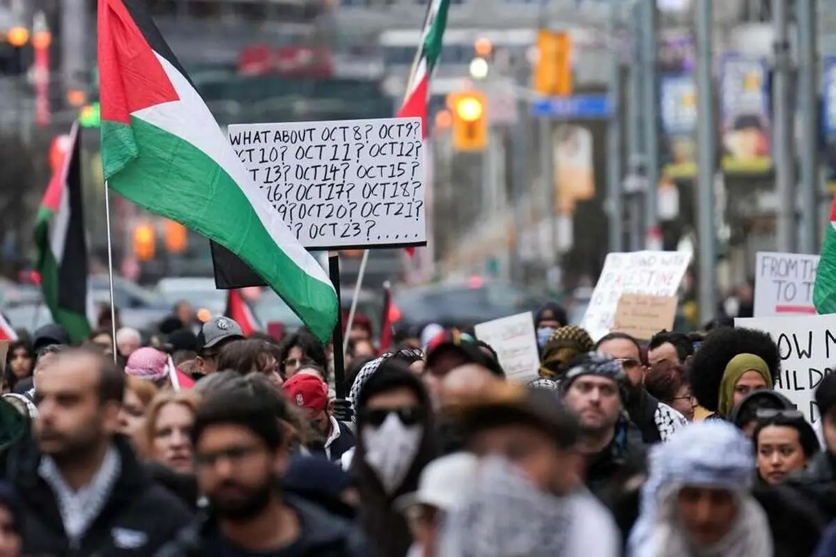 تصاویر؛ تورنتو صحنه تظاهرات گسترده حامیان فلسطین شد