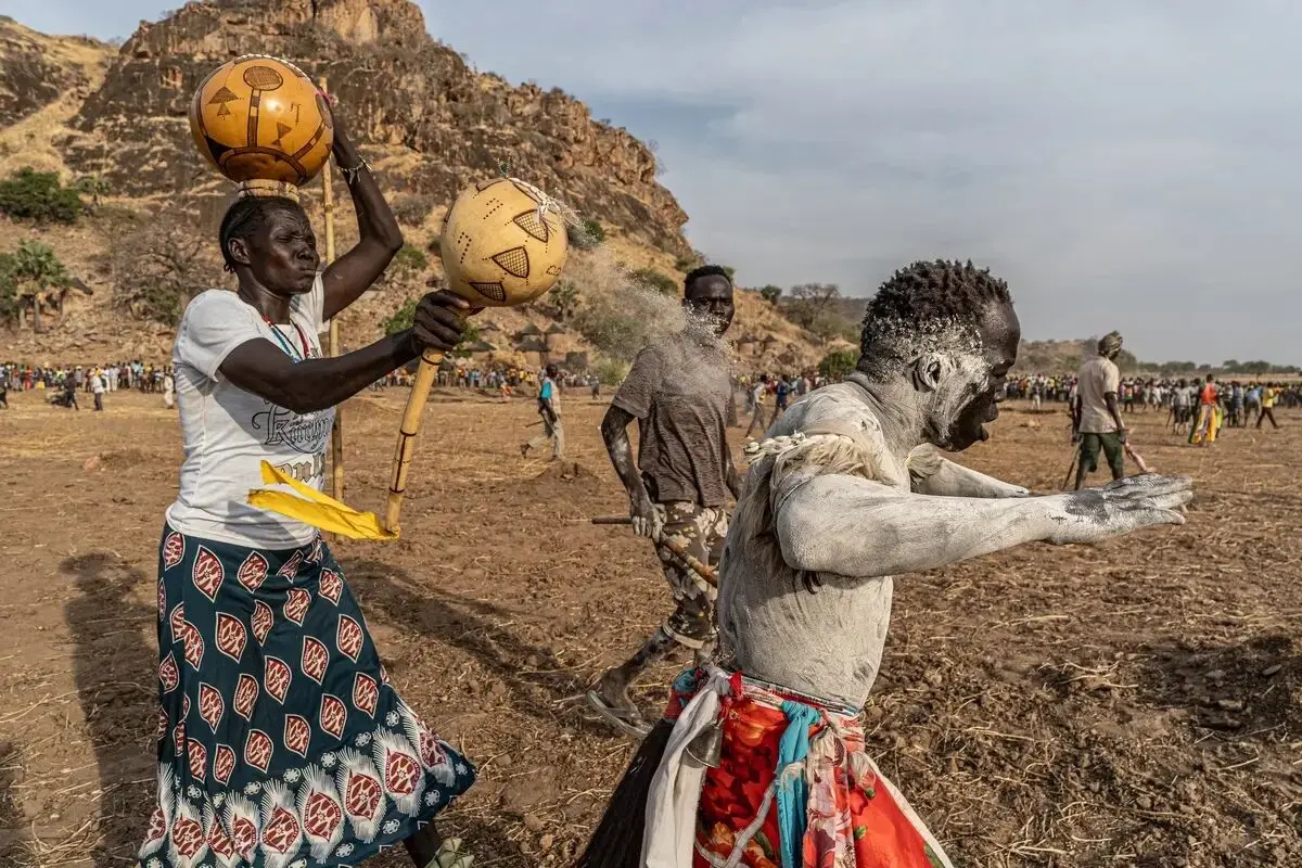 تصاویر؛ کشتی سنتی در سودان؛  نوباها می‌جنگند، نه با اسلحه