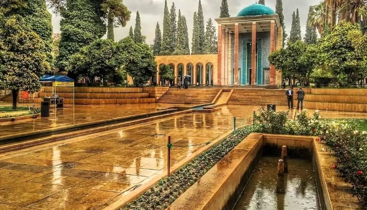 تصویر؛ مقبره شاعر نامدار سعدی شیرازی در دوره قاجار