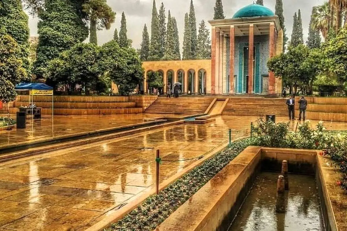 تصویر؛ مقبره شاعر نامدار سعدی شیرازی در دوره قاجار