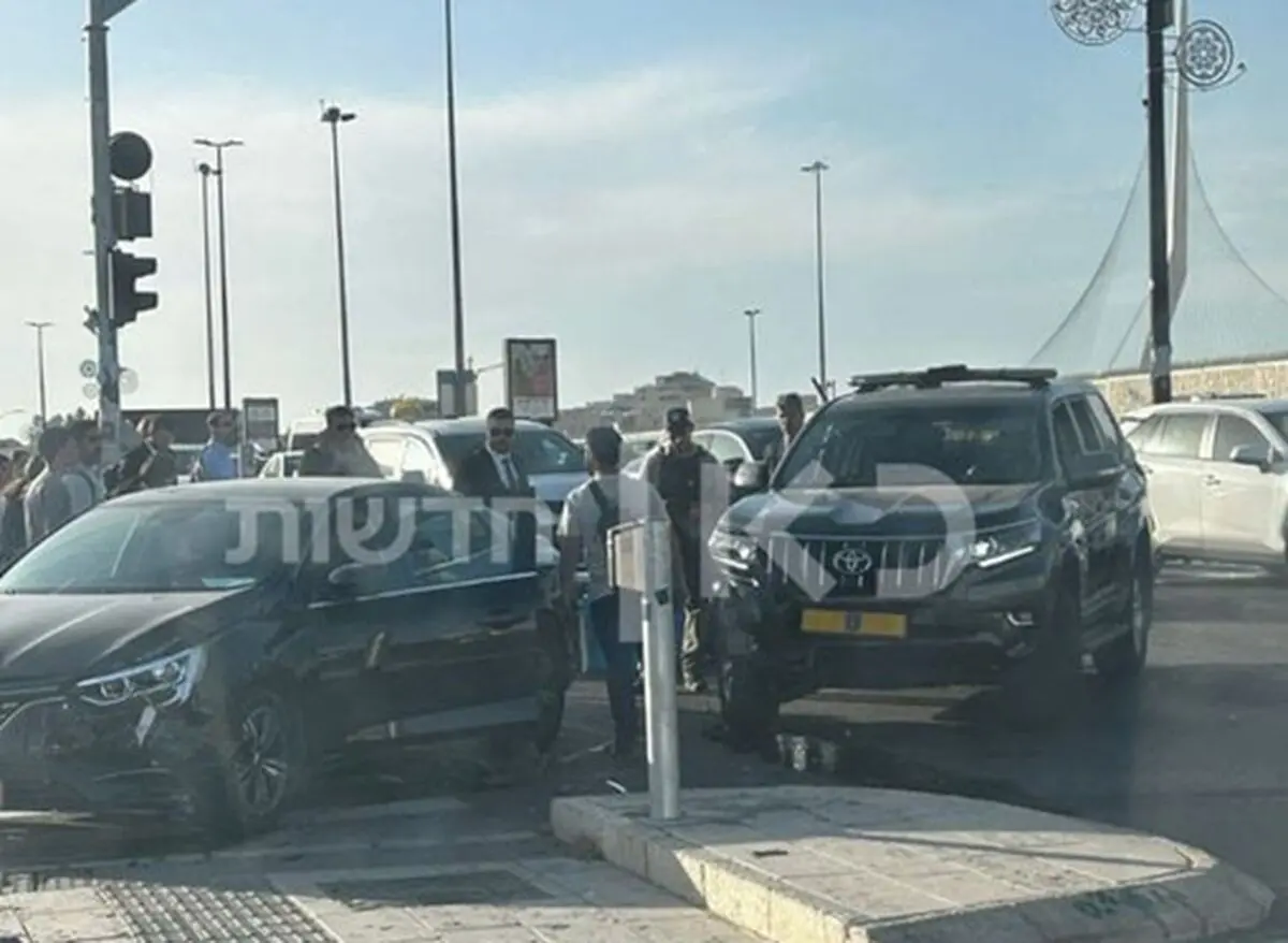 تصاویر جدید از تصادف خودرو اسکورت نتانیاهو