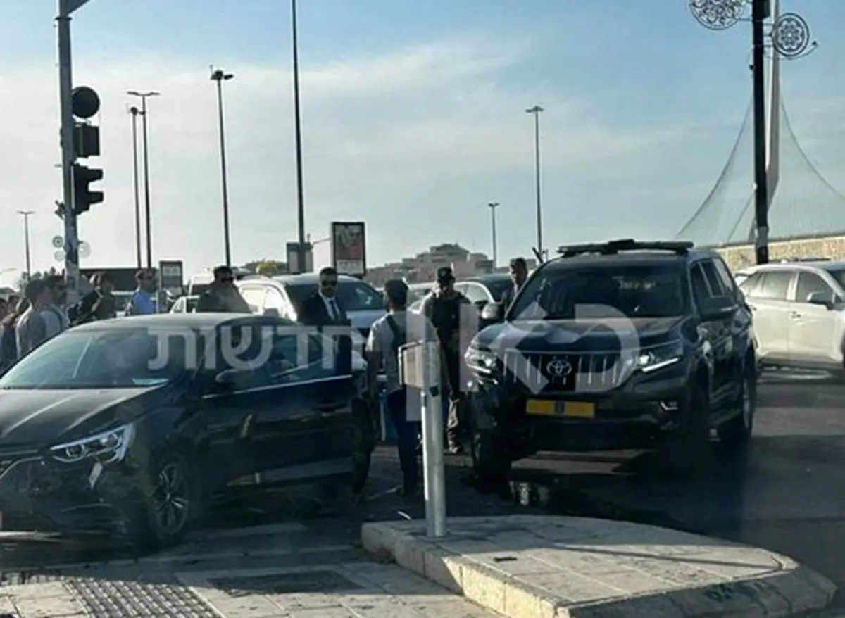 تصاویر جدید از تصادف خودرو اسکورت نتانیاهو