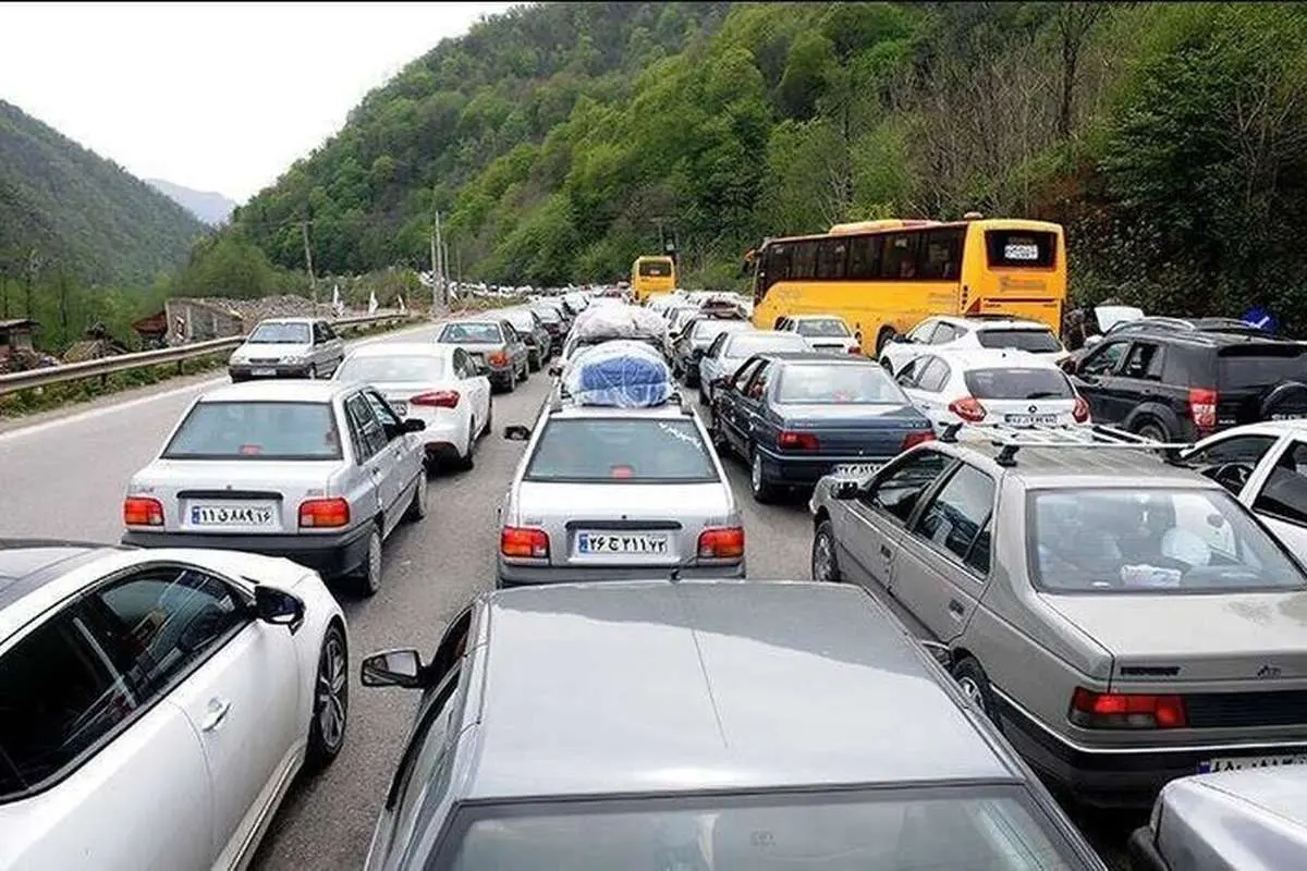 ترافیک سنگین در محور چالوس و هراز