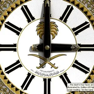 راه‌اندازی بزرگترين ساعت دنيا کنار کعبه+عکس