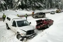 تصادف زنجیره‌ای آتشین در کانادا