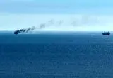 ویدئو؛ کشتی روسی در اودسا پس از حمله اوکراین
