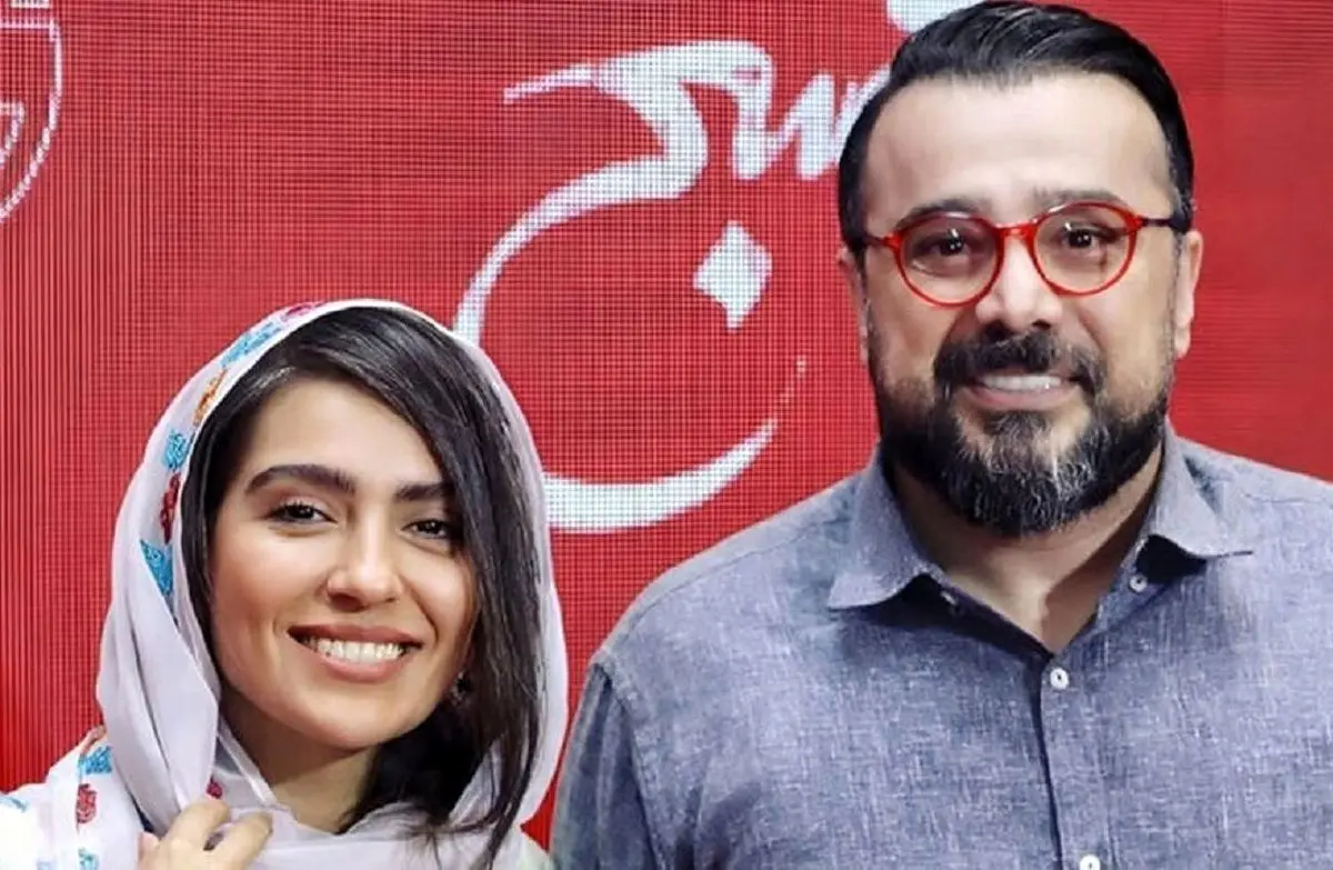 بازیگران در پشت صحنه نمایش باران اسیدی / حضور سپند امیر سلیمانی و مونا کرمی با فرزندشان