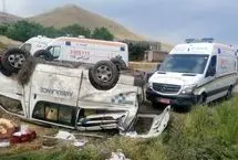 واژگونی آمبولانس اورژانس در اصفهان