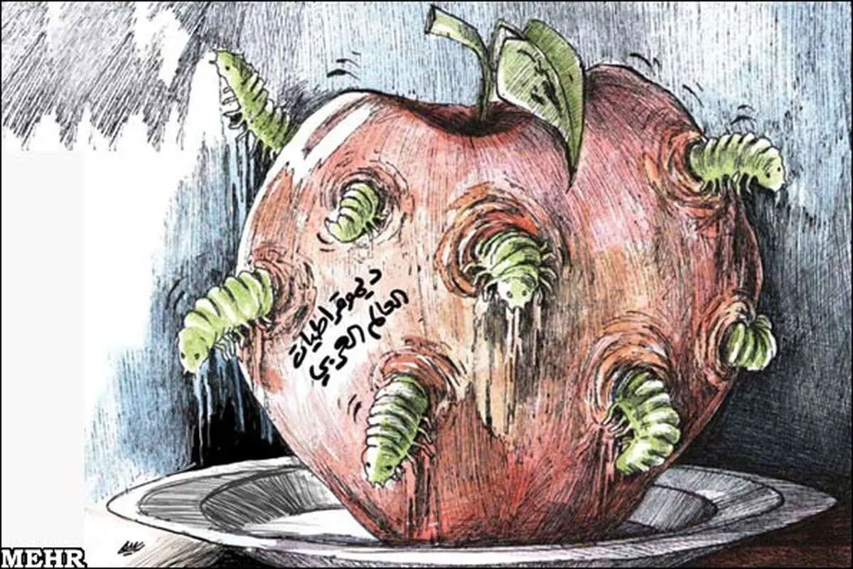 کاریکاتور> دموکراسی کرم خورده