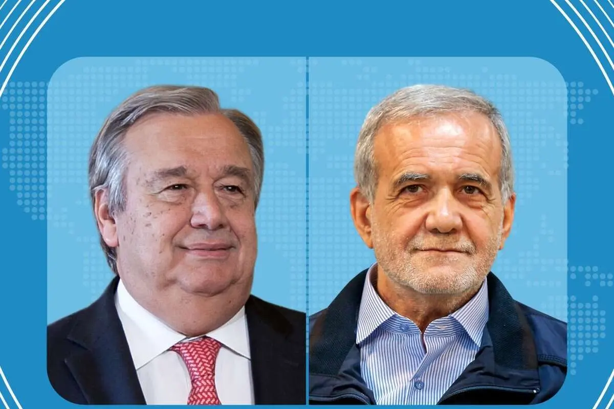 دیدار پزشکیان با گوترش