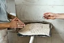 عرضه نان سنگک در هرات افغانستان