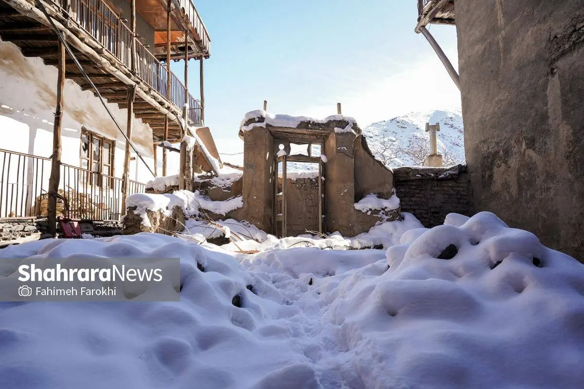 تصاویر؛ طبیعت زمستانی روستای کنگ 9