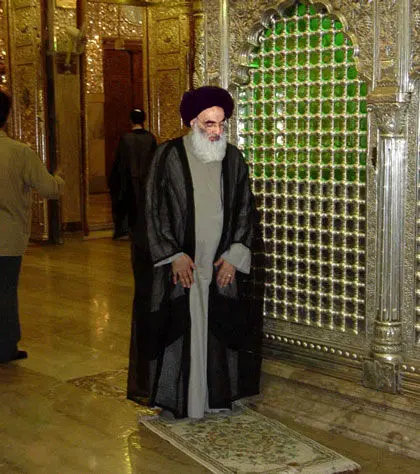 عکس منتشرنشده از آیت الله سیستانی