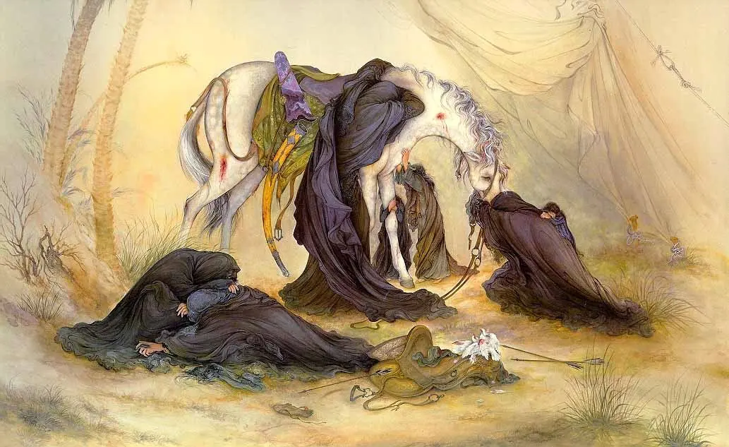 اشک ریزان مهدی برای حسین -1