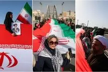  تصاویری از زنجیره انسانی روی پل سفید اهواز