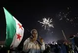 جشن و شادی در دمشق پس از اعلام انحلال «قسد»