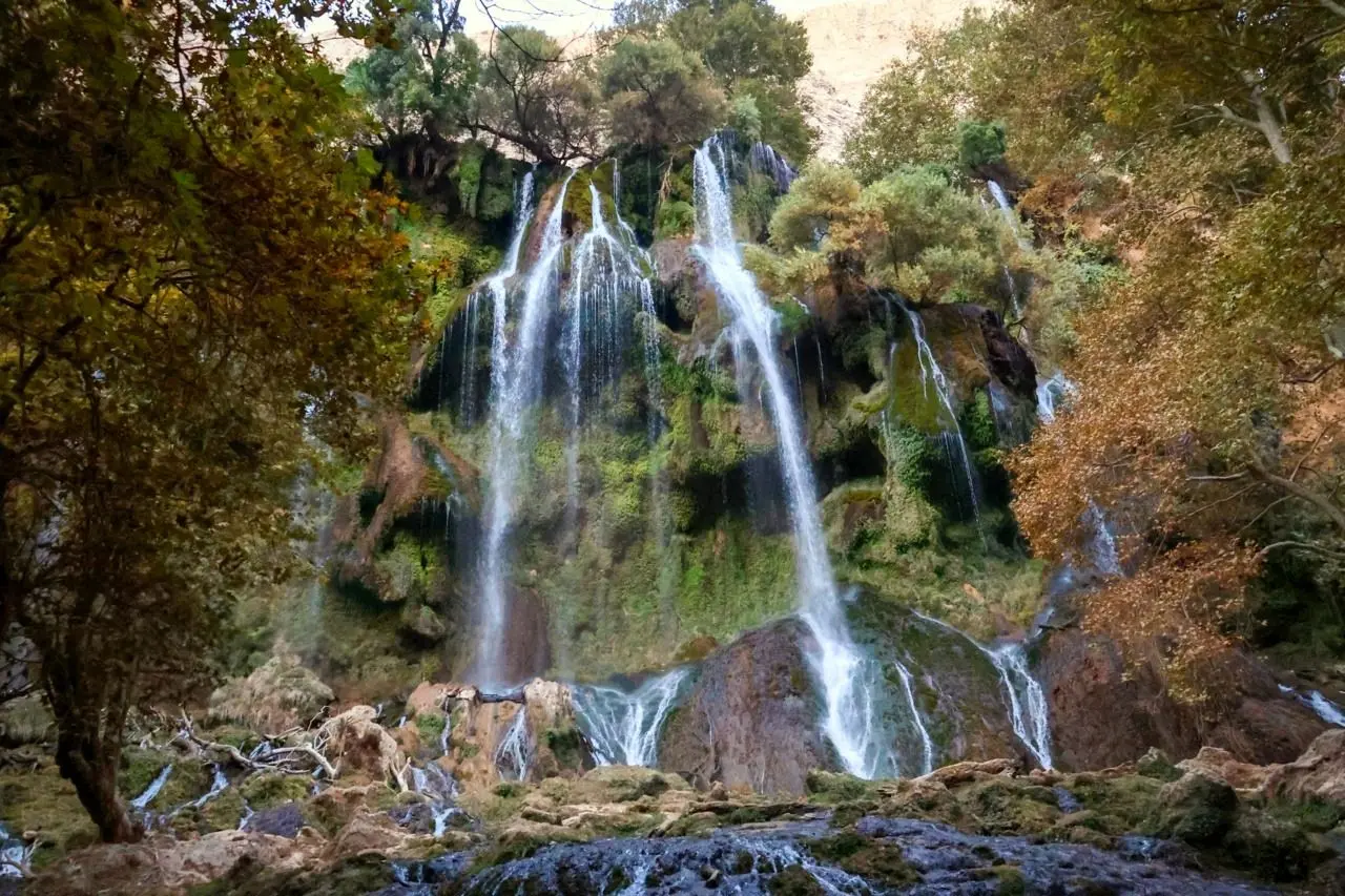 تصاویر؛ «آبشار زردلیمه»؛ سکوت پاییزی زاگرس