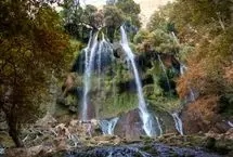 تصاویر؛ «آبشار زردلیمه»؛ سکوت پاییزی زاگرس