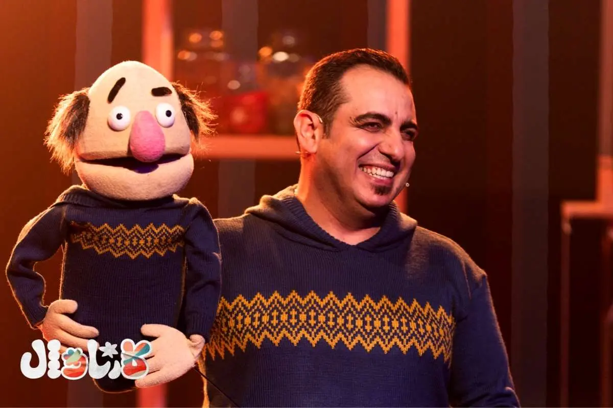 پشت صحنه عروسک‌گردانی محمد لقمانیان در کارناوال رامبد جوان