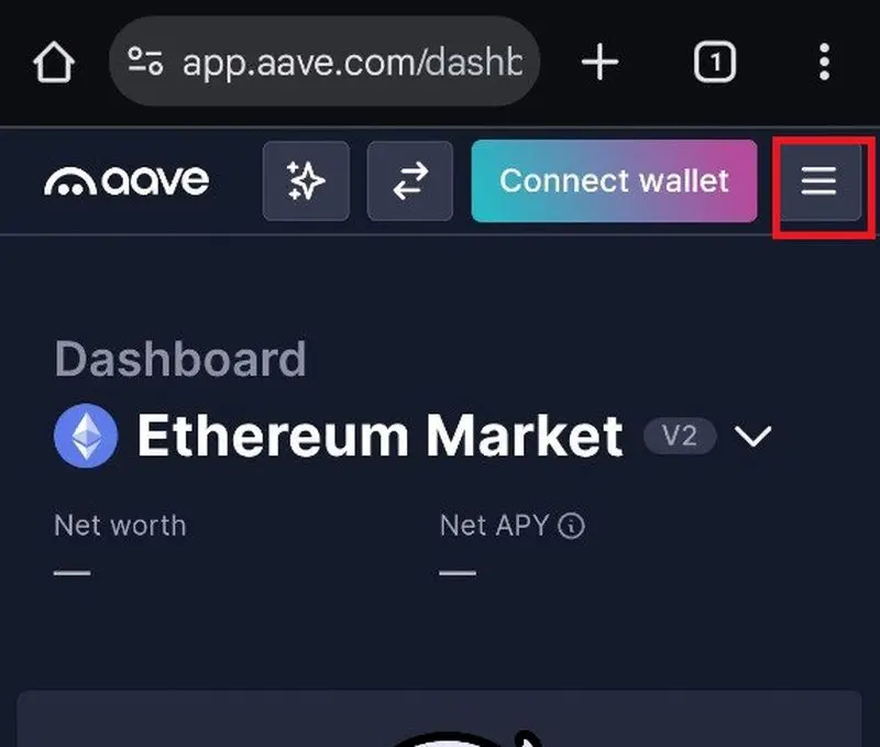 مرحله1 دریافت وام از aave