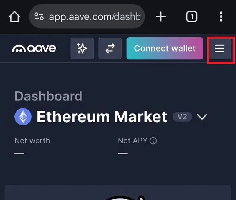 مرحله1 دریافت وام از aave