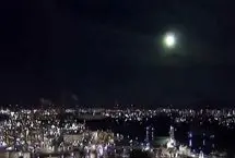 عبور یک گوی درخشان و آتشین از آسمان ژاپن