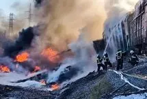 آتش‌سوزی در پی خارج شدن تانکر حامل سوخت در سیبری