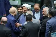 تصاویر؛ قالیباف و رسایی بعد از تنش در مجلس، شکار دوربین عکاسان شدند 