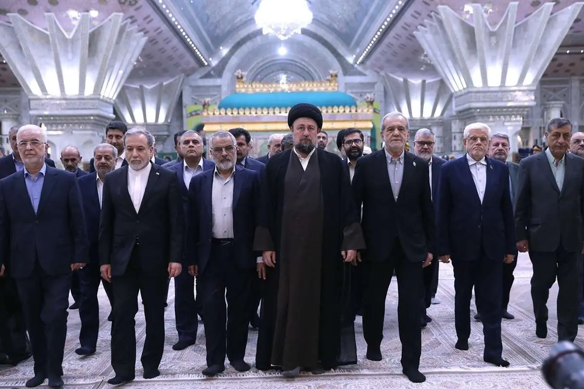 سانسور کلمات «تفاهم» و «صلح» در سخنان پزشکیان و سید حسن خمینی در خبر تلویزیون
