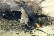 محل سقوط جنگنده اف-16 آمریکا