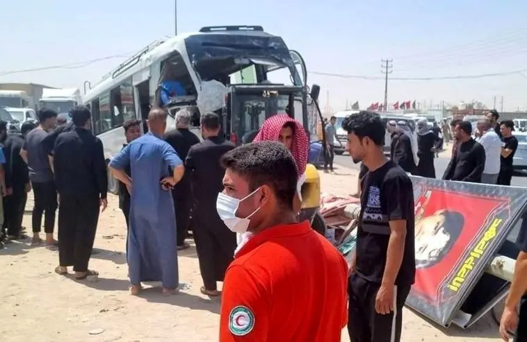 واژگونی اتوبوس زائران ایرانی در بصره؛ 61 کشته و مصدوم